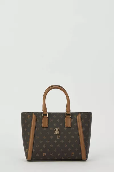 Kaffee Monogram Damen Schultertasche 