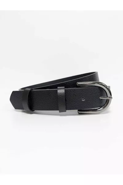 Ceinture classique noire en cuir % authentique