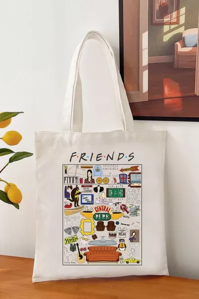 Friends Tv Show Collage Canvas Tas Tote Bag