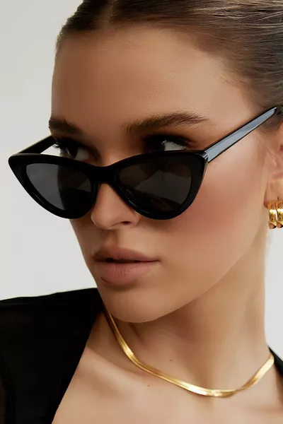 Occhiali da sole unisex a occhi di gatto neri