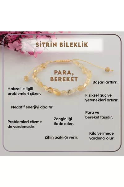 سوار حجر سيترين طبيعي مع شهادة