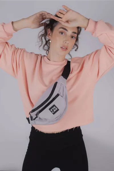 Unisex Gri Renkli Omuz Ve Bel Çantası