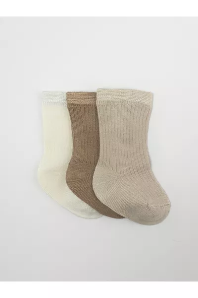 ٣ أزواج جوارب أطفال بدون خياطة - جوارب من الخيزران