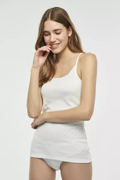 Weißes dünnes Trägershirt