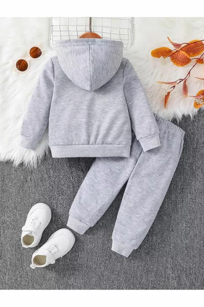 Kids Oversized Hoodie and Sweatpants Set Basic Cotton Lined