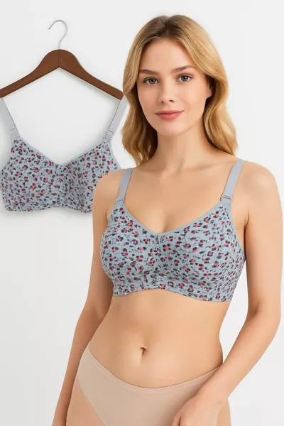 صدرية نسائية قطنية بدون إسفنج بنقشة متنوعة