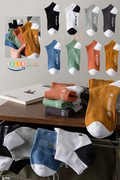 8 Paires de Chaussettes de Sport d'Été pour Hommes (RESPIRANTES)