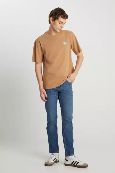 جينز أريزونا بقصة مستقيمة عادي مرن