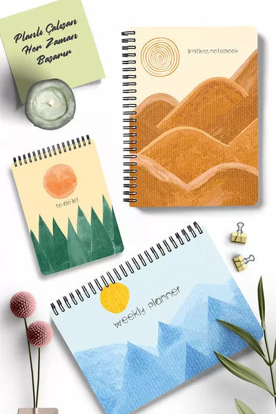 Комплект за планиране | 3 отделни специални продукта | Дневен планер | Седмичен планер | Списък със задачи | Пейзажи