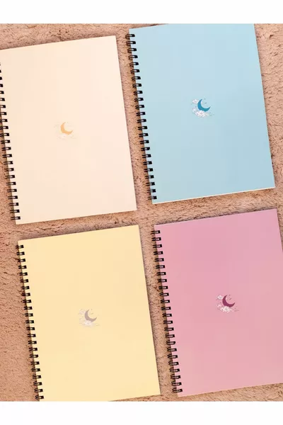 دفاتر مدرسية حلزونية مجموعة من 4 قطع سلسلة ترند ( صفحة) 4 دفاتر