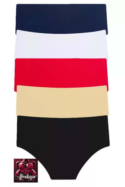 5-Pack Extra High-Waist Laser-Cut Seamless Non-Trace Extra Stretch Panties