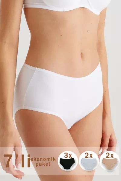 7-ка Экономичный Пакет  Maxi Cut Хлопковые Базовые Трусы
