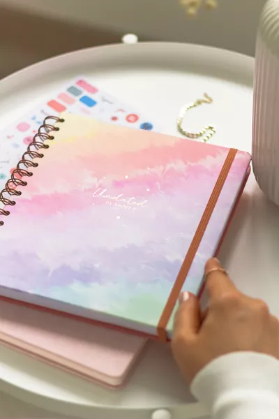 Безсрочен планировчик Квадратен бележник Дъга