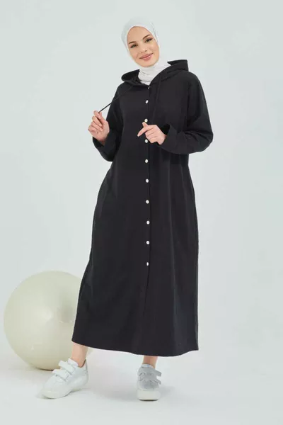 Front Buttoned Modest Coat 