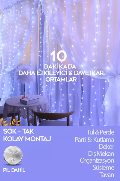 Witte Gordijn LED  Meter Met Afstandsbediening 8 Modi Sfeer Instelbare Grootte Decoratieve Micro LED Lichtgordijn