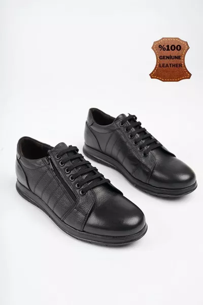 حذاء رجالي يومي كلاسيكي من جلد طبيعي مريح وعصري وداعم للقدم لفصل الشتاء من بيدري