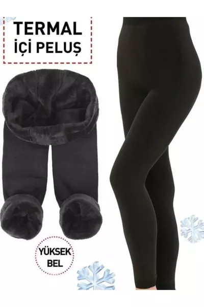 Dames Legging Thermisch Winter Met Pluche Voering Hoge Taille Corrigerende Legging