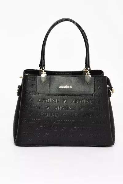 حقيبة كتف نسائية كلاسيكية  سوداء ليزر