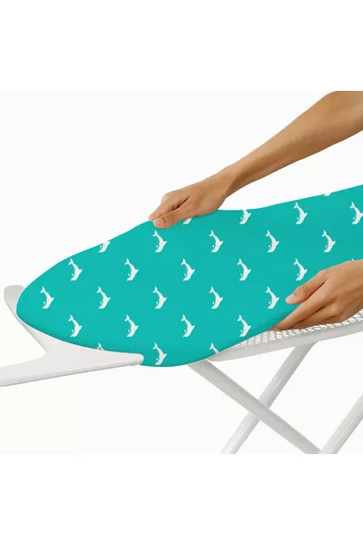 (WITH GIFT) Turquoise Ironing Board Cover 1 Piece with Protective Mesh Ironing Pad as a Gift