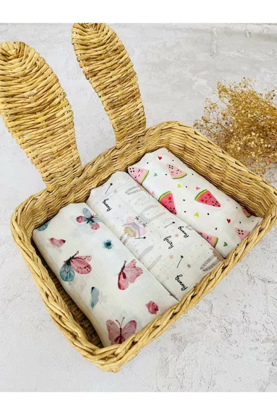 3 броя мултифункционална муселинова кърпа одеяло % памук с сертификат Oeko-Tex  см