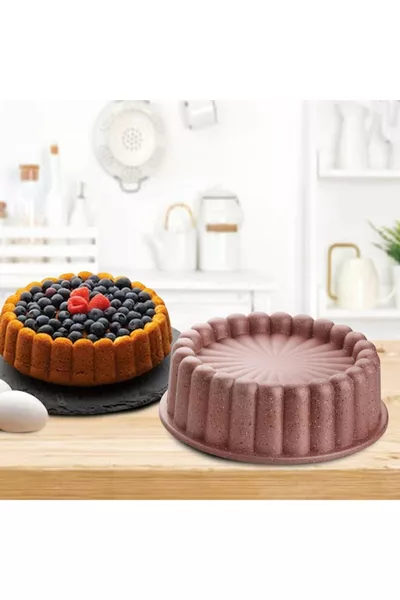 Moule à gâteau et tarte en granit avec tranches  cm - Rose & Rose fané