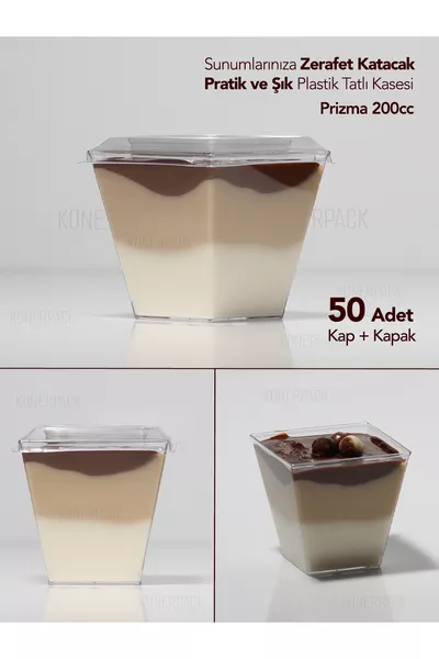 Prizma Tatlı Kasesi , Magnolya kasesi , Mika Sert Plastik Tatlı Kasesi  adet , Kapaklı.