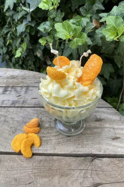 Tangerine Slice Quartet Candle Mold (Silicone) 1 Piece