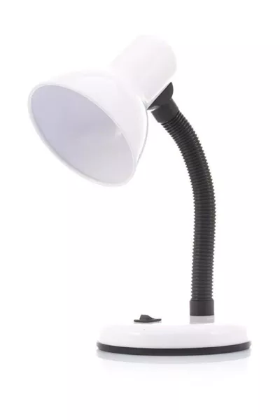 Настольная лампа  с цоколем  белая