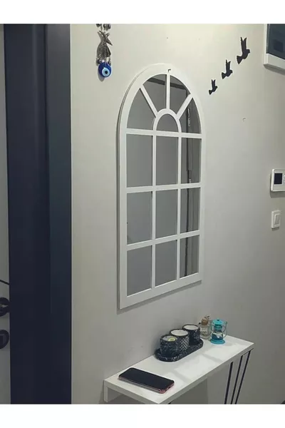 White Decorative Window Model Mirror Painted Plexiglass Mirror Ready to Use  and 