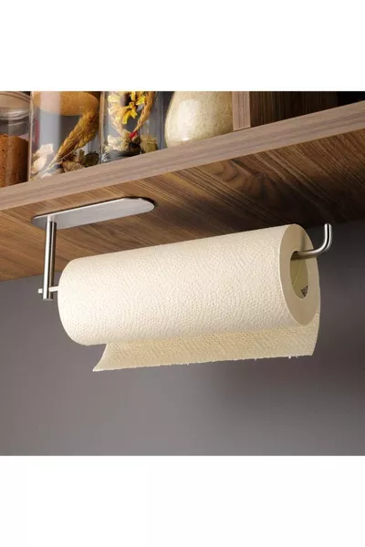 Paslanmaz Çelik Kağıt Havlu Askılığı / Kağıt Havluluk - Yapışkanlı Sistem
