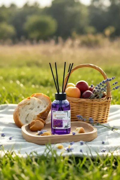 Diffuseur de lavande avec bâtons en bambou pour chambre ( ml)