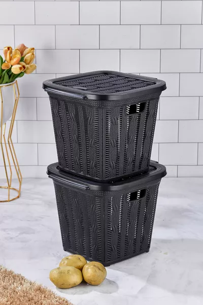 2-в-1 Многофункциональная Корзина - Органайзер - Контейнер для Картофеля и Лука - Коробка для Игрушек - Корзина для Ванной