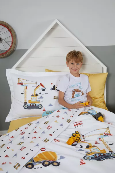 Builder Single Fitted Sheet Duvet Cover Set