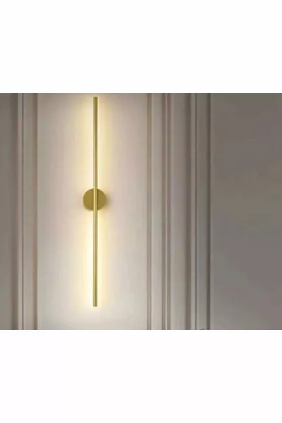 إضاءة حائط حديثة تعمل بالبطارية، قابلة للتوصيل والتشغيل، مزودة بمصابيح LED لاسلكية، لون ذهبي عتيق، تشمل البطارية، طولها  سم