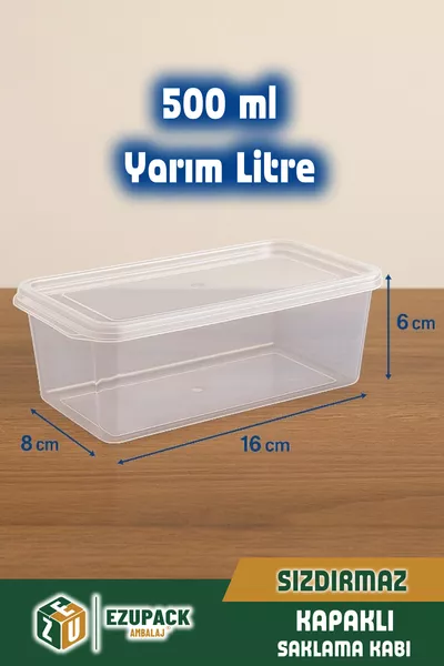 0,5 л  бр. Микровълнова кутия с капак, органайзер за дълбок замразяващ шкаф