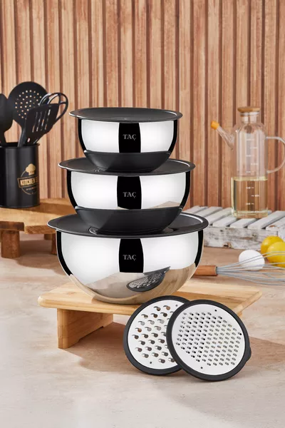 وعاء خلط وتخزين مع مبشرة من مزيج ماستر ٩ قطع ( سم)