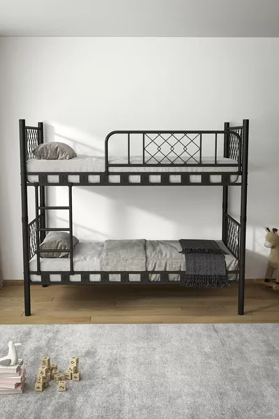 Metis Youth Bedroom Metal Bunk Bed and Bed Frame