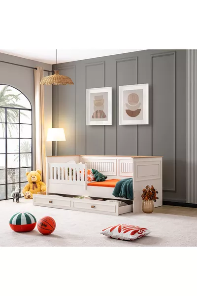 Genç Odası, Zenit 3 Kapaklı Dolap, Yavrulu Korkuluklu Sedir Karyola