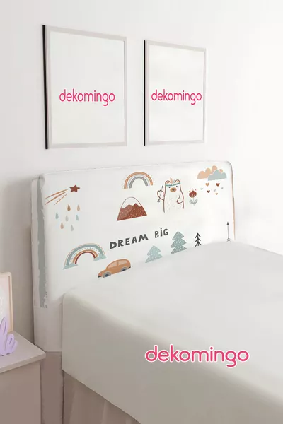 Trafikli tropikal soft DESENLİ BAZA BAŞLIK KILIFI ( TEK KİŞİLİK )