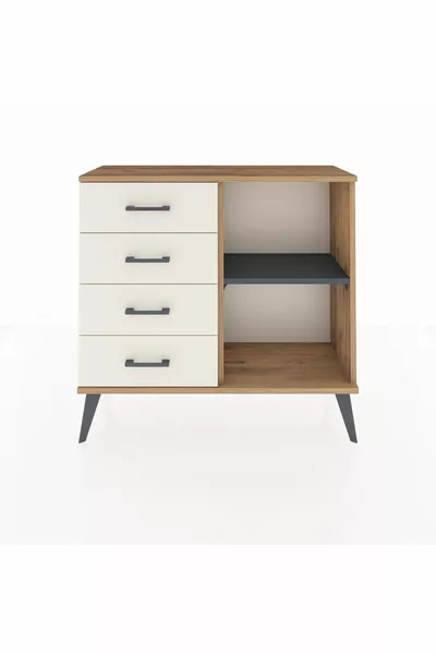 خزانة أرجس بدرج واحد وأربعة أدراج، خشب صنوبر - أنترسايت/حجر رملي