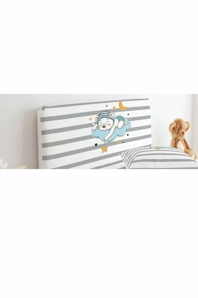 غطاء رأس السرير دب لطيف نائم ونجوم