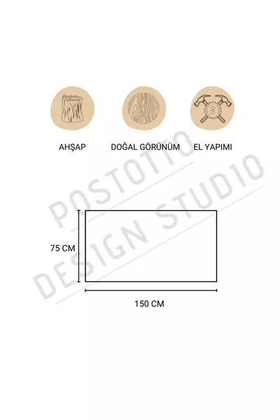 Otto Houten Tweepersoons Handgemaakt Bed/Basis Hoofdbord