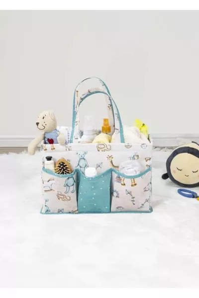 ® منظم حقيبة العناية بالرضيع للرجال بجانب السرير – أخضر | متعدد الجيوب، محمول، 