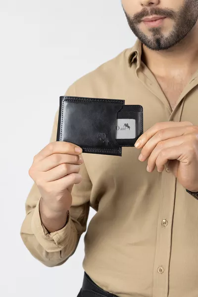 Мужской спортивный кошелек для карт, черный