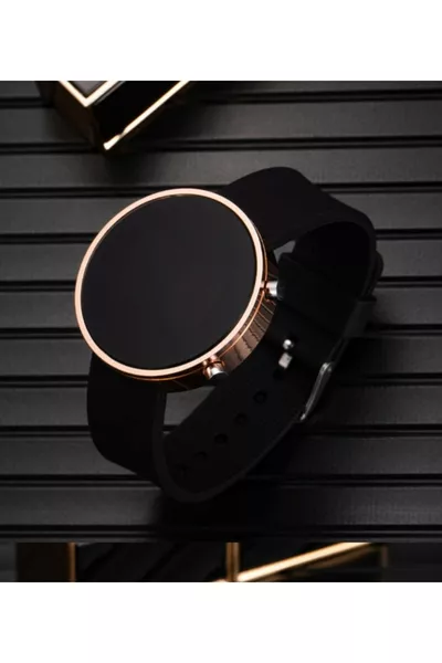 ساعة يد بشريط سيليكون رقمي عصرية جديدة للشباب والبنات