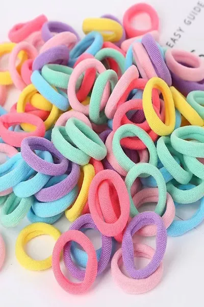 Set of Hair Ties with Colorful Bands
