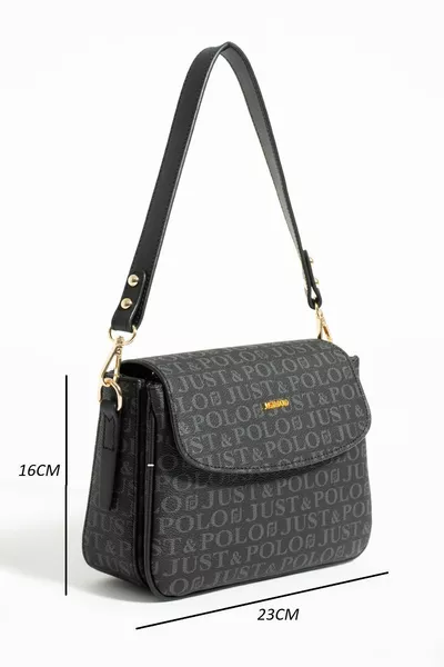 Paris Black Women's Two-Compartment Shoulder Bag