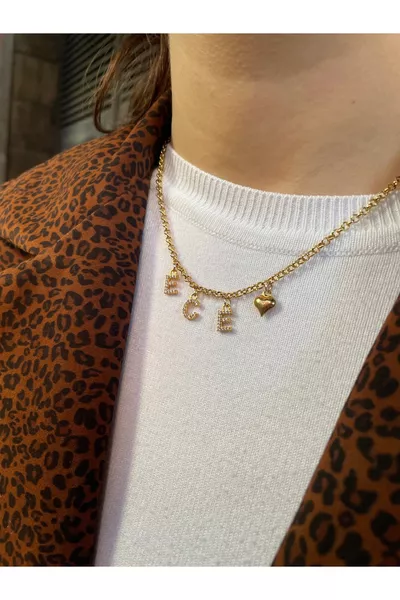 Персонализирано стоманено колие с име (3-4-5 букви)