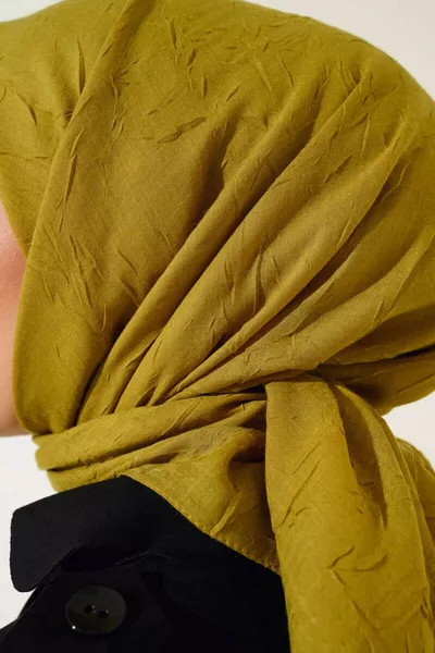 Sciarpa Premium in Seta di Bambù Verde Oliva