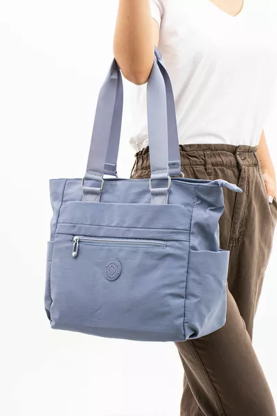 Women's Multi-Pocket Useful Water-Resistant Satin Fabric Crossbody and Shoulder Bag